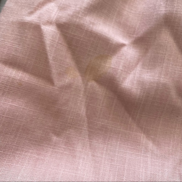 Vintage ninon de lenclos vintage belted pink pencil skirt has a stain sz.3/4 - Picture 3 of 6